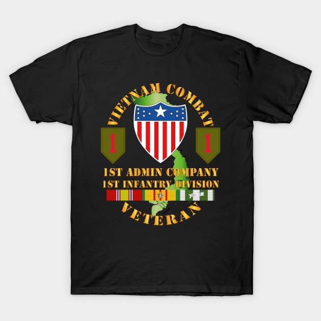 Vietnam Combat Vet - 1st Admin Company - 1st Inf Div SSI T-Shirt by twix123844